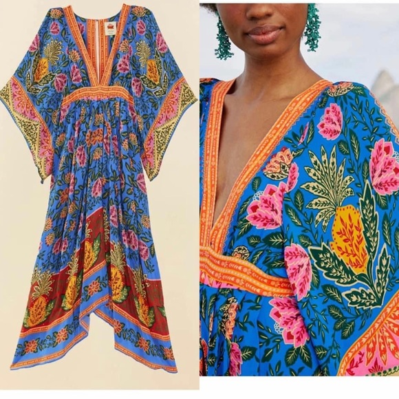 Brand New with tags Farm Rio size large pineapple garden dress - Picture 2 of 3